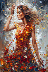 Artistic painting of a woman