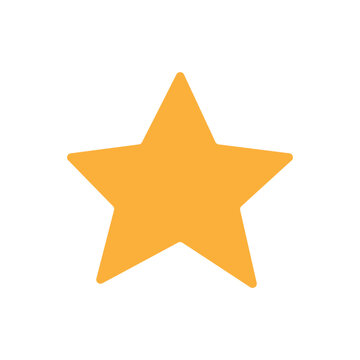 shiny golden star icon on white background