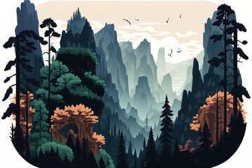 Forest Park Landscape of mountains