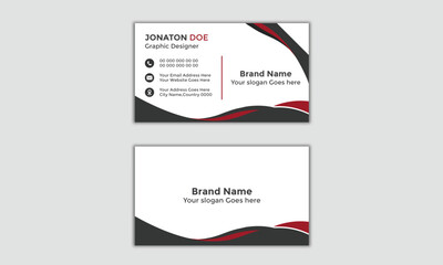 
Professional Modern Corporate and Creative Business Card Design Template Double-sided -Horizontal Name Card Simple and Clean Visiting  Card Vector illustration Colorful Business Card