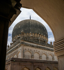 Fototapeta premium The tombs of Qutb Shahi near the Golconda Fort in Hyderabad, India.