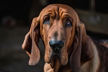 Canine bloodhound. Generative AI - obrazy, fototapety, plakaty