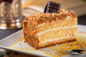 Delicious sour cream cake