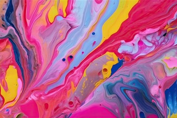 Abstract painting color texture. Modern futuristic pattern, loseup of the painting. Colorful background - Generative AI