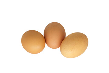 3 red eggs isolated