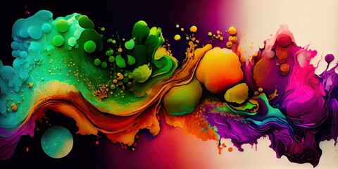 Fototapeta premium Abstract watercolor color background. Generative AI