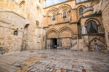 Basilica of the Holy Sepulcher in Jerusalem , Israel