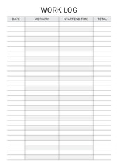 Work Log Planner