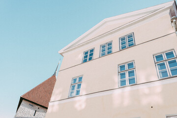 View of exterior building. in the old town of Tallinn