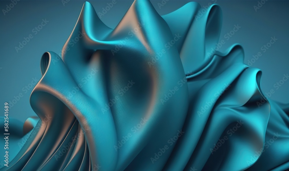 Poster a blue background with wavy folds and a blue background with a blue background and a blue background