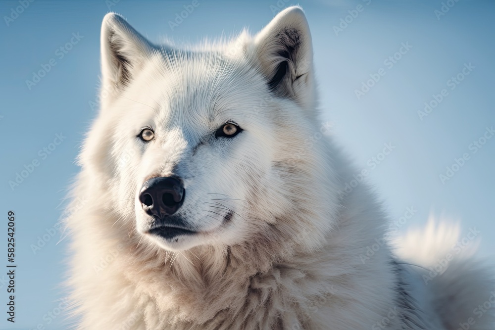 Canvas Prints Polar wolves. Generative AI