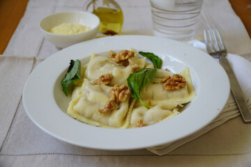 plate of ravioli