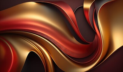 a very pretty red and gold design on a black background with a red and gold stripe on the bottom of the image and a red and gold stripe on the top of the bottom of the image.  generative ai