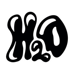 Water formula H2O vector icon. filled flat sign for mobile concept and web design. Chemical formula of water glyph icon. Symbol, logo illustration. Vector graphics