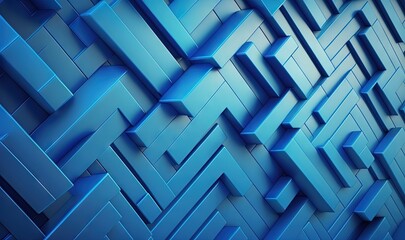  a blue abstract background with a lot of squares and rectangles on it's sides and a diagonal pattern on the side of the wall.  generative ai