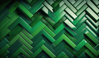  a green abstract background with a diagonal pattern of squares and rectangles in the center of the image is a diagonal pattern of rectangles and rectangles.  generative ai