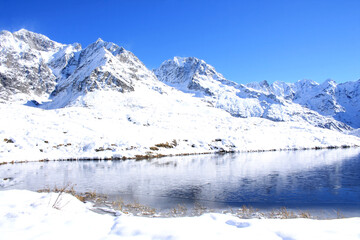 Lauzon Lake in Chapelle en Valgaudemar in the french alps