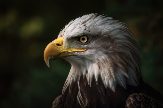 American eagle in the company of other raptors. Generative AI