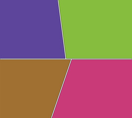 Obraz premium geometric shaped colorful background, there is an abstract line in the middle that separates the shapes.