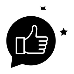 Positive Feedback Glyph Icon