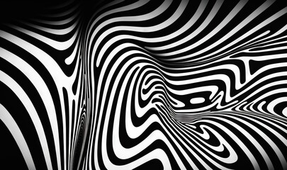  an abstract black and white background with a wavy design in the center of the image, with a black and white background with a wavy pattern in the middle.  generative ai