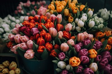 Tulips on the market