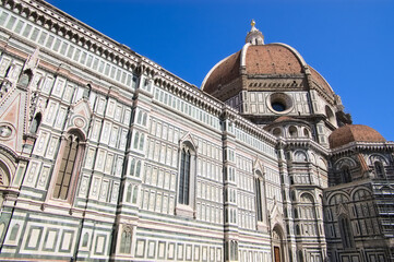 Fragments of Santa Maria del Fiore Cathedral in Florence, Italy