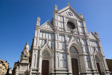 Fototapeta na wymiar Fragments of Santa Maria del Fiore Cathedral in Florence, Italy