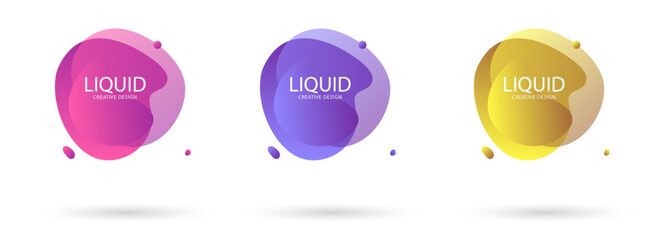 Set of colorful labels