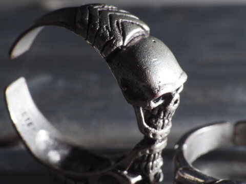 Skull rings made of silver - Powered by Adobe