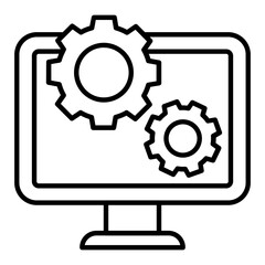 Work Process Outline Icon