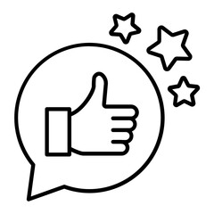Positive Feedback Outline Icon