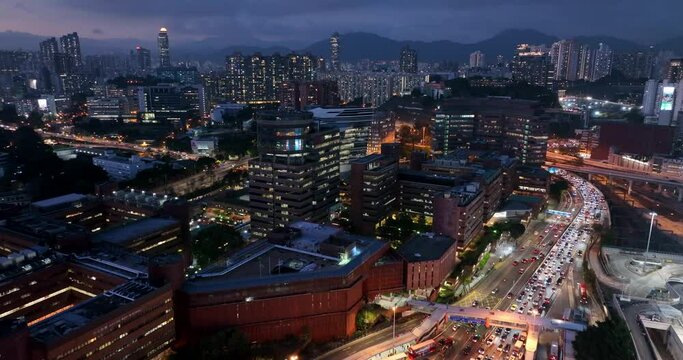 Top view Hong Kong Hung Hom district