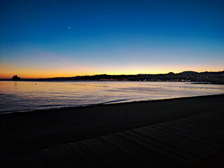 sunset on the beach