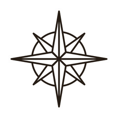 png image compass star icon with transparent background