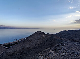 view of the sea from the mountain