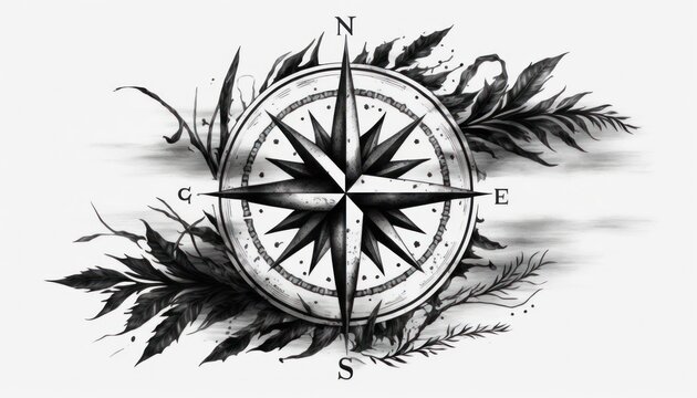 Compass tattoo hires stock photography and images  Alamy