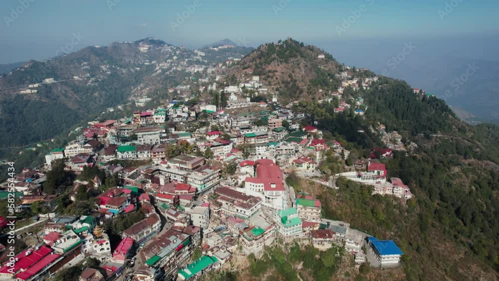 Poster aerial view of mussoorie