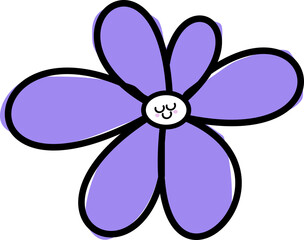Smiling lilac flower