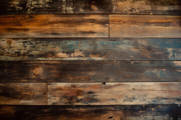 Rusty Wooden Panels. Top Down View.