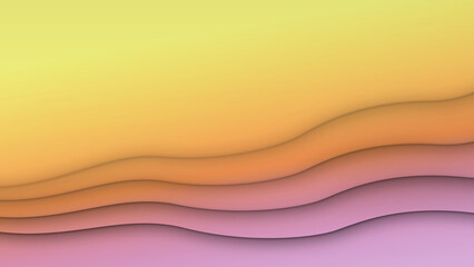 Abstract orange waves background - waves with fluid heat gradient