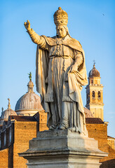 historic buildings at the old town of Padua - Padova in italy