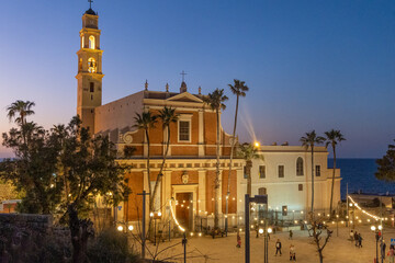 igreja de Sao Pedro em Old Jafa, porto de Jafa, Israel, Turismo, viagem, igreja catolica