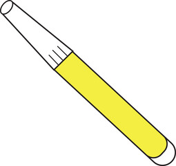 Marker pencil or regular neon yellow.