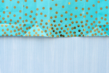 grungy blue paper with gold spots on scrapbook paper