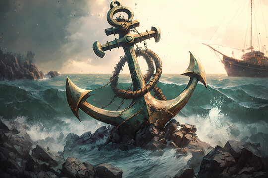 Anchors Aweigh: Navigating Through Life's Waves | AI Generative