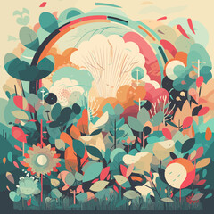 An Artsy Background. Editable Vector Illustration