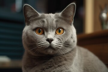 The Animal Clinic has a British Shorthair cat. Generative AI