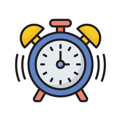 Alarm  vector filled outline Icon Design illustration. SEO Development And Marketing Symbol on White background EPS 10 File