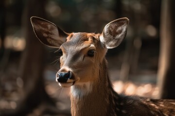 Obraz premium White tail deer are incredibly adorable. Generative AI